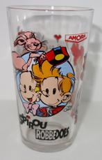 2 verschillende limonadeglazen Robbedoes/Spirou (Amora 1994), Verzamelen, Stripfiguren, Guust of Robbedoes, Ophalen of Verzenden
