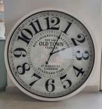Klok 80cm met vintage look, Huis en Inrichting, Ophalen, Zo goed als nieuw