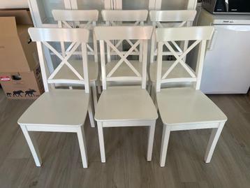 6 stuk IKEA Ingolf stoelen beschikbaar voor biedingen