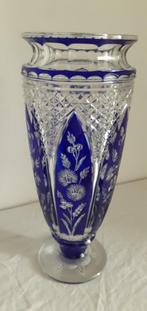 vase bleu florance fleur josephe simon val saint lambert, Ophalen of Verzenden