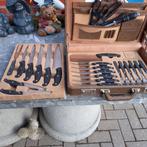 24-delig messenset in koffertje, Ophalen of Verzenden, Gebruikt, Overige materialen, Bestekset