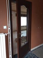 Porte intérieure en bois avec verre (2x), Bricolage & Construction, Enlèvement, Utilisé, Porte intérieure, Verre