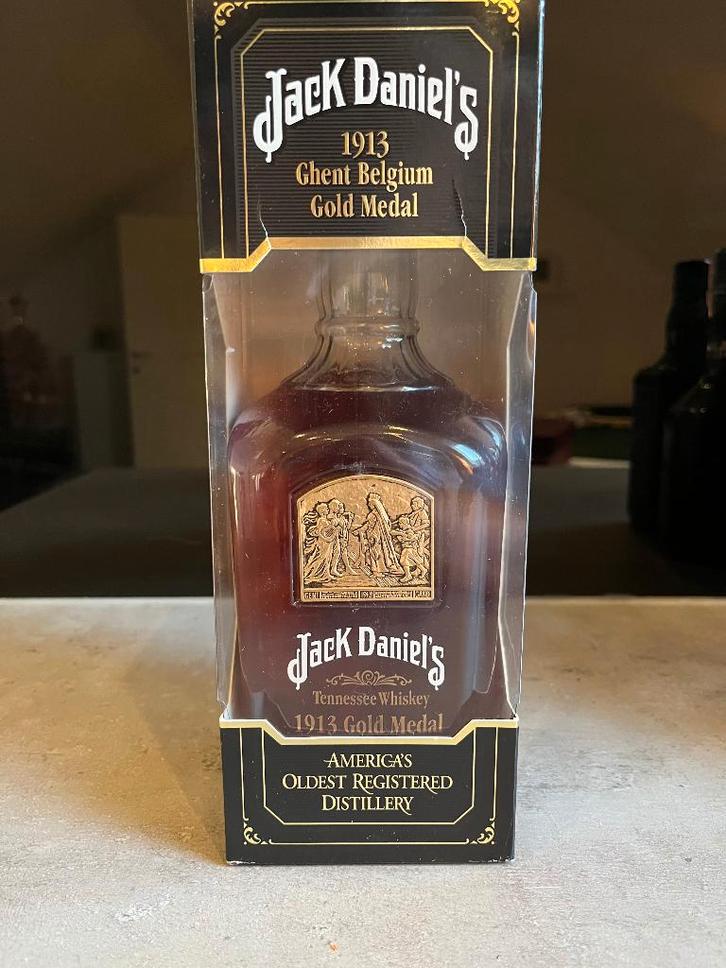 Jack Daniel’s 1913 Ghent Belgium Gold Medal – Met Doos, Verzamelen, Merken en Reclamevoorwerpen, Zo goed als nieuw, Ophalen of Verzenden