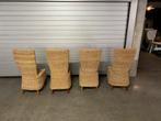 4st. Eetkamer stoelel in waterhyacint, Huis en Inrichting, Ophalen, Zo goed als nieuw