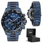 Hugo Boss donkerblauw, Handtassen en Accessoires, Horloges | Heren, Ophalen of Verzenden, Zo goed als nieuw, Polshorloge