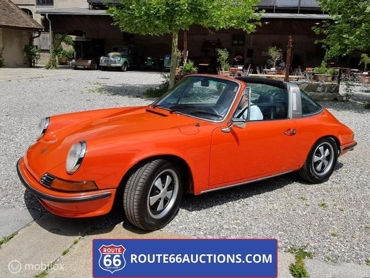 Porsche 911 Targa | 1973 | Route 66 Auctions, Auto's, Oldtimers, Bedrijf, Te koop, Porsche, Benzine, Overige carrosserie, Handgeschakeld