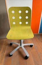 2 groene stoelen (bureau/voet), Gebruikt, Bureaustoel