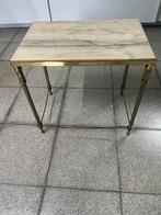 Vintage bijzettafeltje met marmeren blad, Ophalen, Zo goed als nieuw