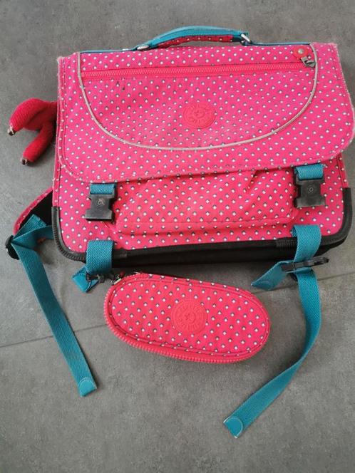 Kipling schooltas + pennenetui Preppy Pink Summer Pop, Handtassen en Accessoires, Tassen | Schooltassen, Gebruikt, Ophalen of Verzenden