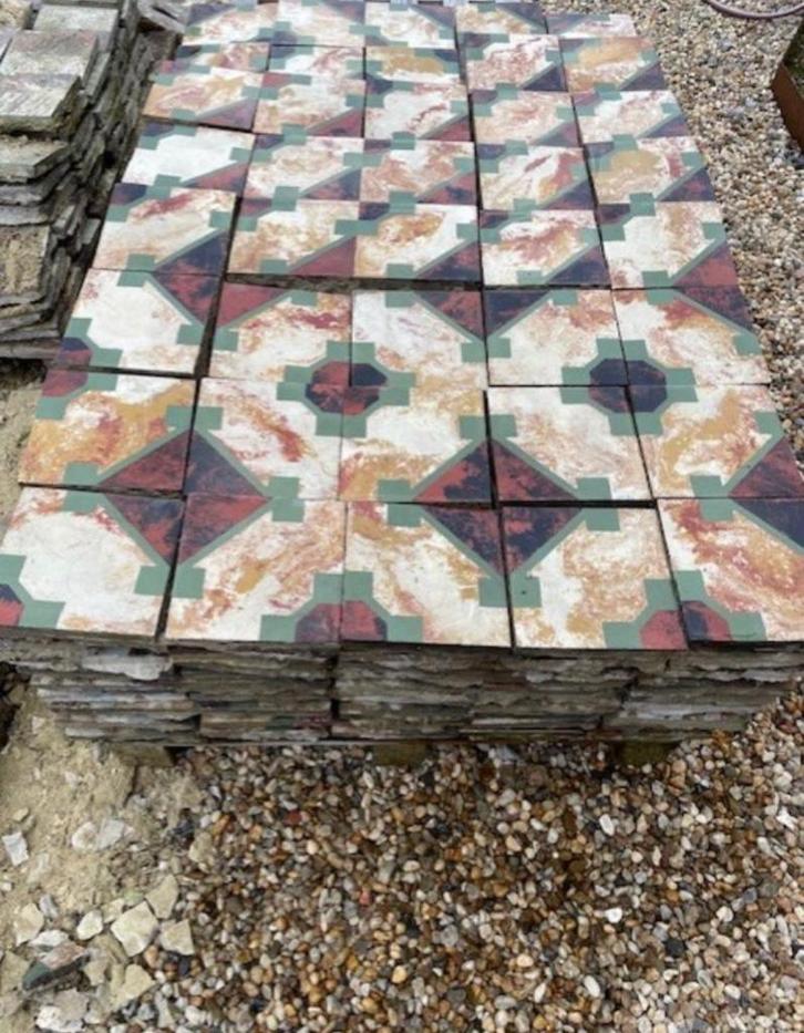 Faire offre **  +/- 400 Anciens carrelages carreau ciment, Doe-het-zelf en Bouw, Tegels, Gebruikt, Vloertegels, Overige materialen