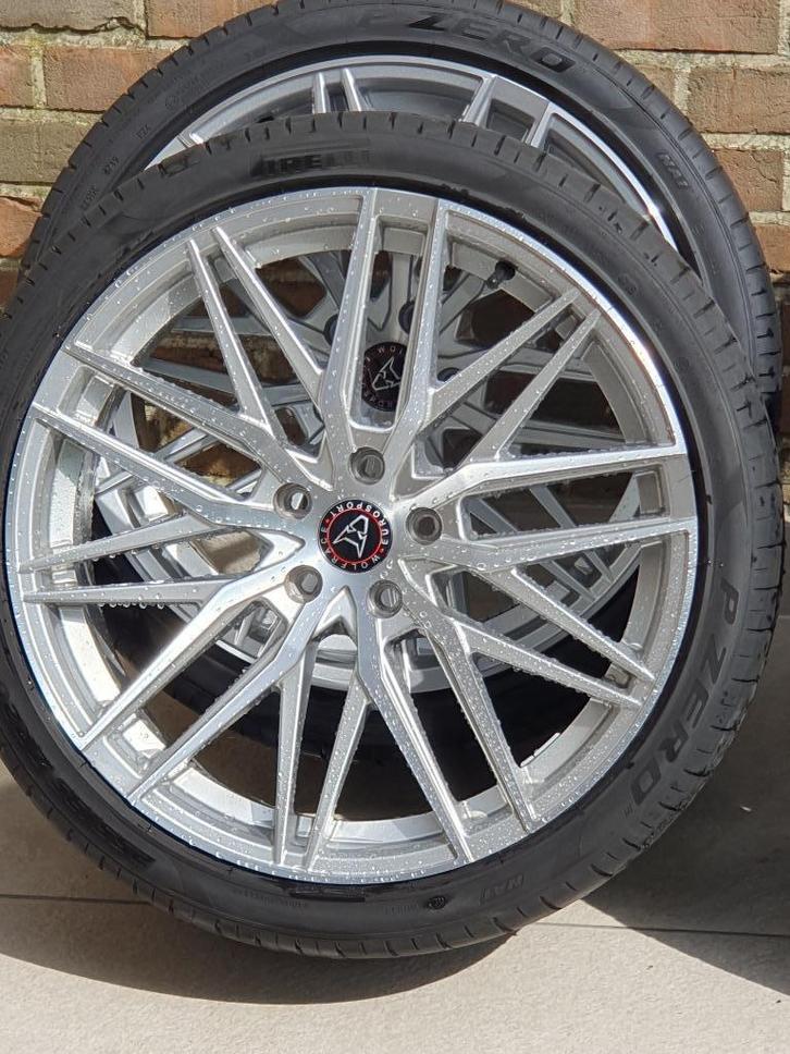 4 VW-, Audi-, Cupra Ateca-velgen + Pirelli-banden, Auto-onderdelen, Banden en Velgen, Banden en Velgen, Zomerbanden, 20 inch, 255 mm