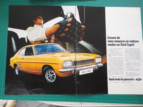 Ford Capri - publicité papier - 1970, Verzamelen, Merken en Reclamevoorwerpen, Gebruikt, Overige typen, Ophalen of Verzenden