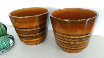 Grote retro vintage bloempot Germany keramiek Ø 28cm  beschikbaar voor biedingen