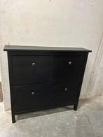 Hemnes Donkerbruine/zwarte schoenkast, Huis en Inrichting, Kasten | Schoenenkasten, Ophalen, Zo goed als nieuw