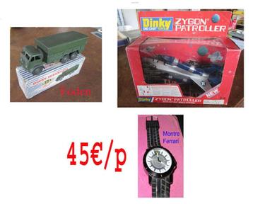 Dinky Toys:Foden 10T#622+Zygon Patroller #363+Montre Ferrari