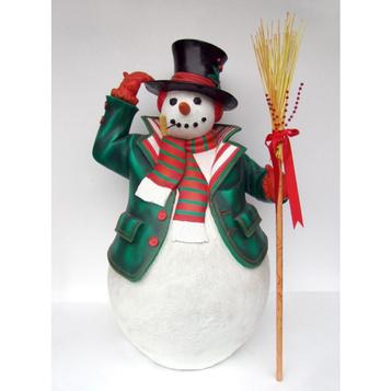Snowman with broom – Sneeuwpop Hoogte 193 cm beschikbaar voor biedingen