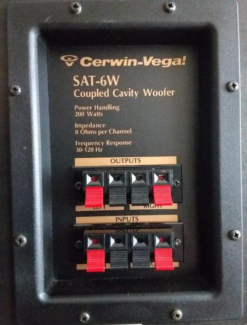 CERWIN-VEGA SAT-6W woofer, Audio, Tv en Foto, Luidsprekerboxen, Subwoofer, 120 watt of meer, Ophalen