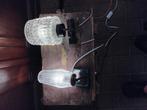2 metalen vintage wandlampen 50's, Led-lamp, Gebruikt, Overige fittingen, Ophalen of Verzenden