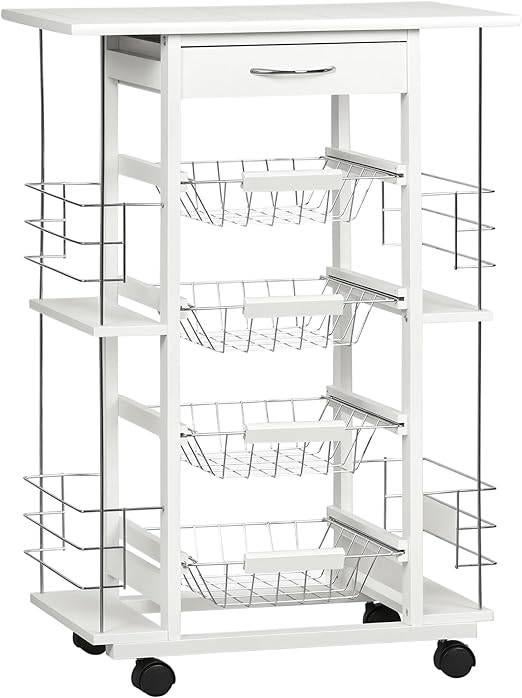 Chariot de cuisine à roulettes | LIVRAISON GRATUITE, Neuf, -, -, HOMCOM