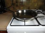 Pan inox 28 cm, Huis en Inrichting, Keuken | Potten en Pannen, Ophalen of Verzenden, Gebruikt, Inox, Koekenpan of Braadpan