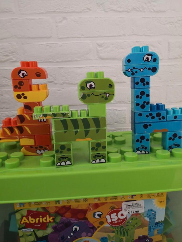 Dino bouwblokken, Kinderen en Baby's, Speelgoed | Bouwstenen, Zo goed als nieuw, Ophalen of Verzenden