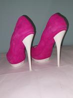 521C* 1969 sexy pumps van fuschia-leer met hoge hakken (37,5, Kleding | Dames, Pumps, Verzenden, Roze, Gedragen