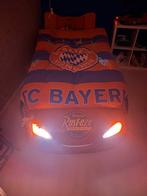 Lit Sturdy Cars en bois avec éclairage, Rouge, 90 cm, Une personne, Enlèvement