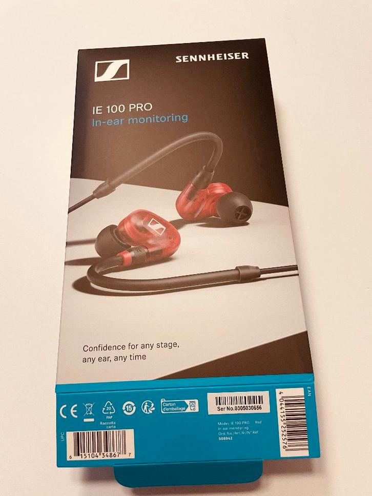 Sennheiser IE 100 PRO Rouge In Ear Monitoring, Diversen, Overige Diversen, Zo goed als nieuw, Ophalen