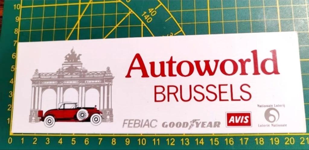 Sticker Autoworld museum Jubelpark Brussel, Collections, Autocollants, Enlèvement ou Envoi