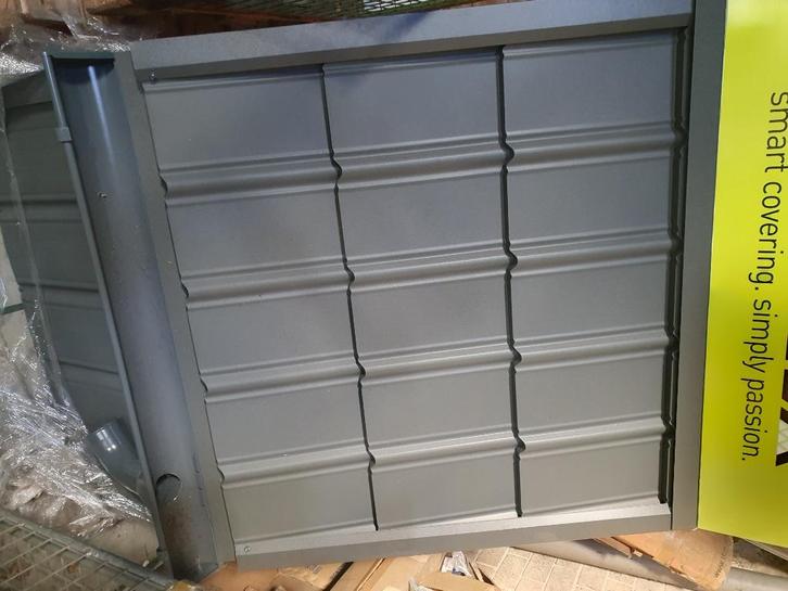 Dakpanpanelen antraciet mat, Doe-het-zelf en Bouw, Dakpannen en Dakbedekking, Nieuw, Dakplaat of Dakpanplaat, Metaal, Grijs, 15 m² of meer