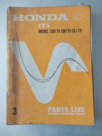 Part list HONDA CD175 - CB175 - CL175 editie 1968, Verzenden, Honda