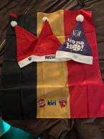 Belgische vlagset + kerstmutsen + Anderlecht-hoed, Diversen, Vlaggen en Wimpels, Zo goed als nieuw