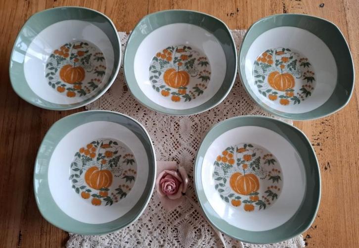 Vintage Noorse dessert kommetjes, Figgjo Flint Sicilia, Antiek en Kunst, Curiosa en Brocante, Ophalen of Verzenden