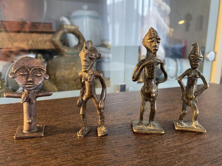 4 AkanGewichten voor het wegen van goud, Antiek en Kunst, Kunst | Niet-Westerse kunst, Ophalen of Verzenden