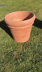 Bloempotten terracotta kleur harde plastic 4 stuks, Ophalen, Gebruikt, 40 cm of meer, Rond
