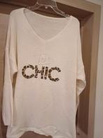 Trui ''tres chic'' XL (50/52), Ophalen of Verzenden, Zo goed als nieuw, Wit