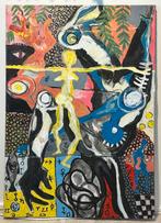 Peinture Artiste Africain, Antiek en Kunst, Kunst | Schilderijen | Abstract, Ophalen