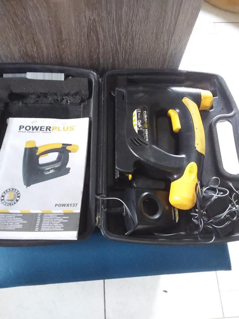 Power plus elektrische nietmachine, Doe-het-zelf en Bouw, Ophalen of Verzenden, Gebruikt