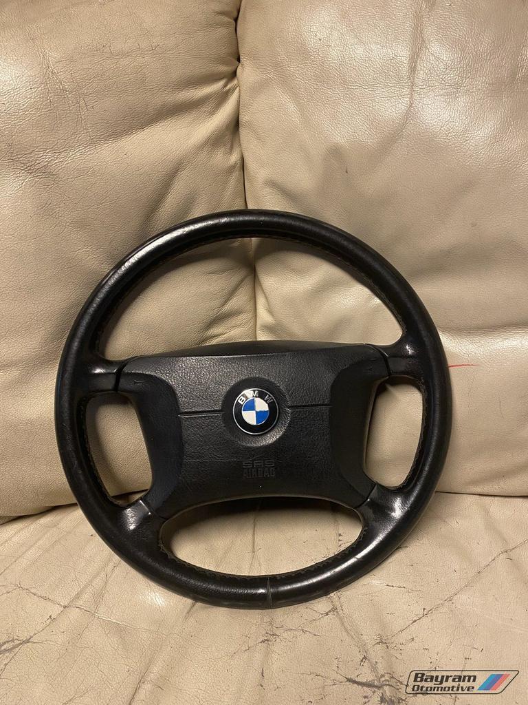 Bmw E36 stuur met airbag zwart leder sedan touring 3-serie, -, Utilisé, -, Enlèvement ou Envoi