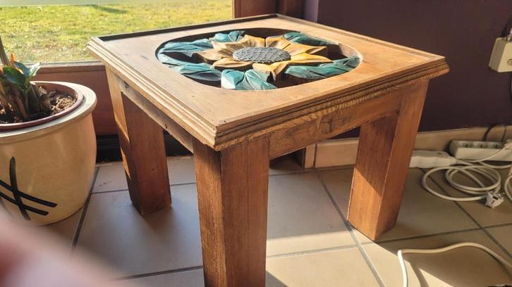 TABLE ET COFFRE MEXICAINS UNIQUE + TABLE BASSE, Maison & Meubles, Tables | Tables d'appoint, Comme neuf, Bois, Enlèvement