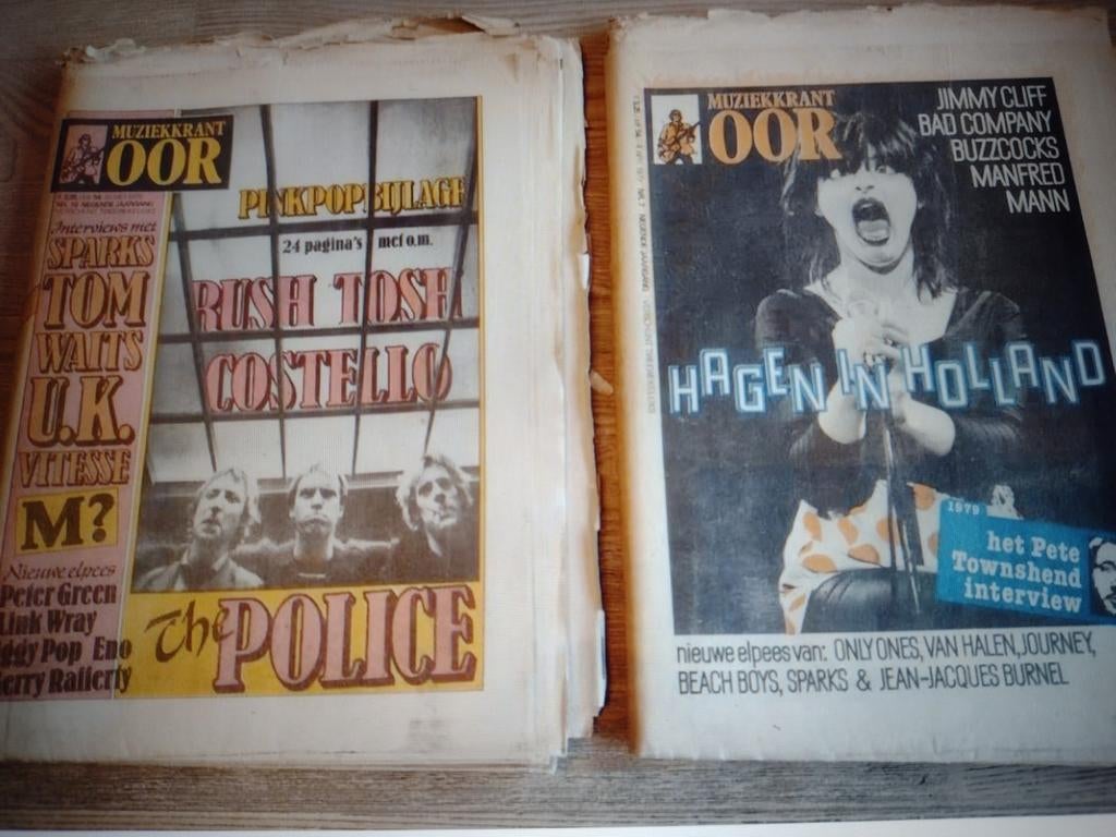 2 x MUZIEKKRANT OOR 1979 (DIRE STRAITS-POLICE-RUSH-PINKPOP), Verzamelen, Tijdschriften, Kranten en Knipsels, Tijdschrift, 1980 tot heden