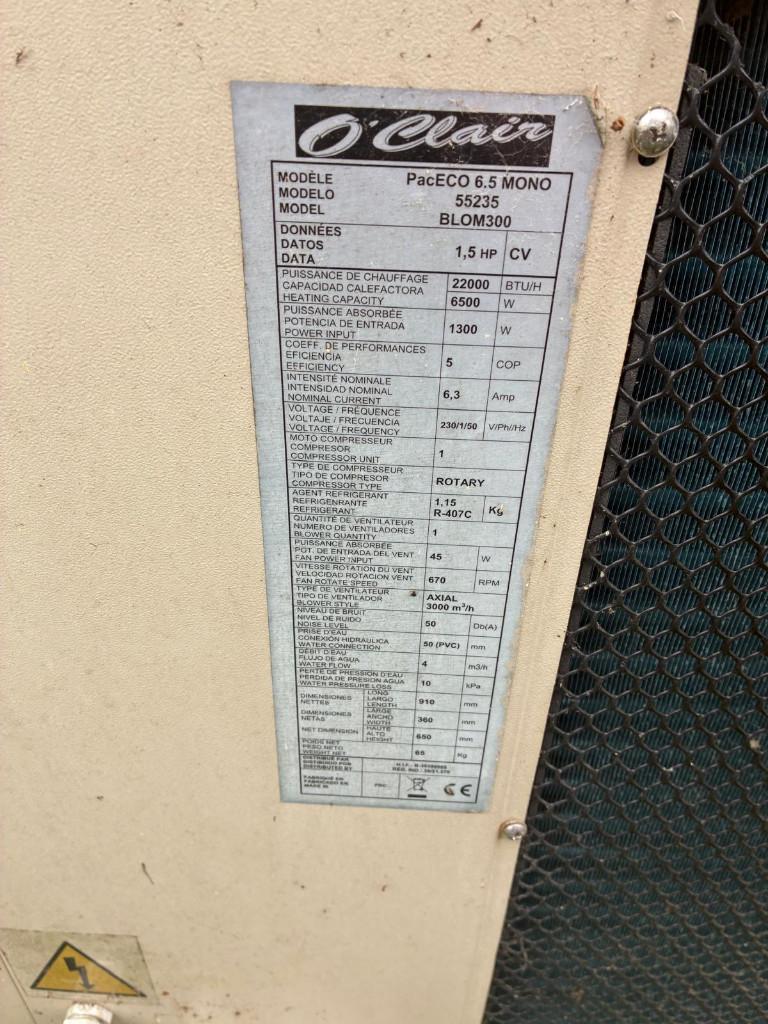 warmtepomp zwembad, Tuin en Terras, Ophalen, Gebruikt, Verwarming