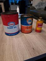 2 anciens bidons de graisse olieblik Esso Fina, Collections