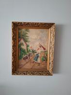 Mooi uitgewerkte kader met geschilderd tafereel, Enlèvement