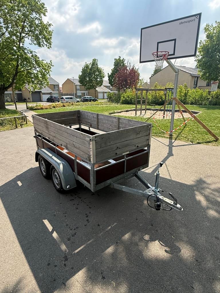 Remorque à double essieu 260x130, Enlèvement, Comme neuf