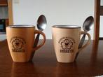 Lot 2 tasses avec 2 cuillères, neuf, Enlèvement, Neuf, Tasse(s) et/ou soucoupe(s)