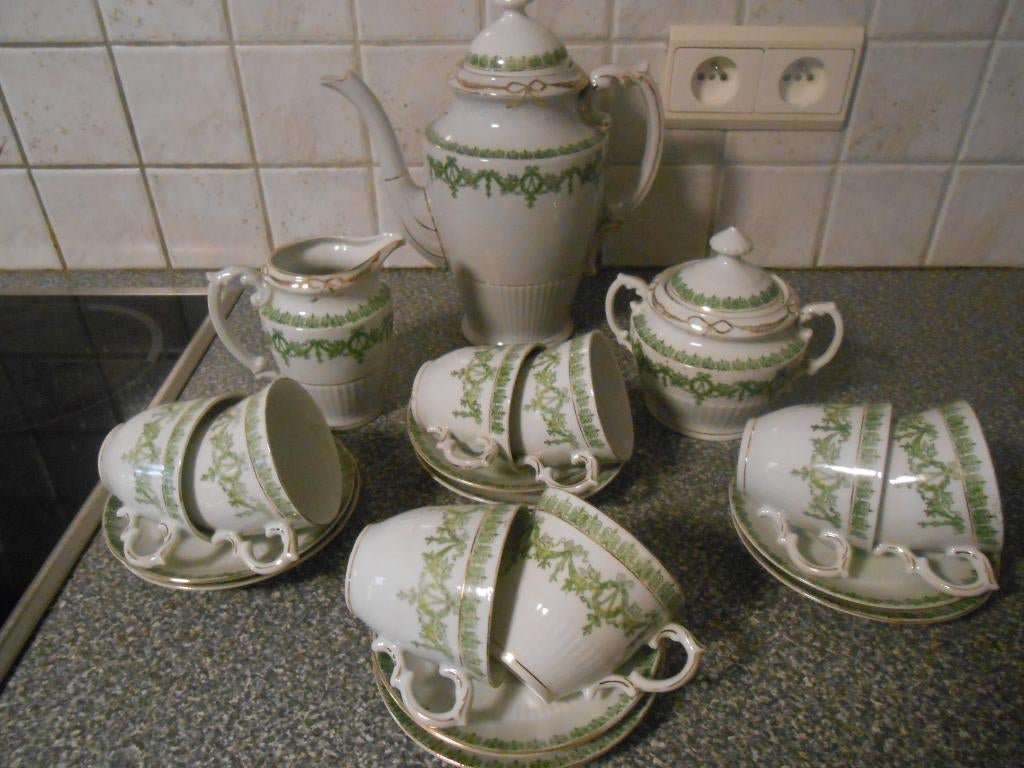 Antiek koffieservies, Ophalen of Verzenden