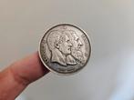 Zilver 50 jaar Belgie module 5 frank 1880, Verzenden, Zilver, Zilver
