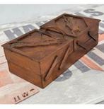 Boîte à bijoux ancienne de 1950 Boîte en bois avec navires, Enlèvement ou Envoi