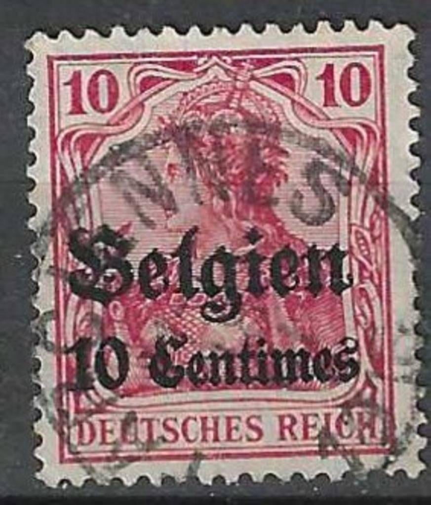 Belgie Duitse bezetting 1914 - Yvert/OBP 3 - Centimes (ST), Verzenden, Gestempeld, Gestempeld